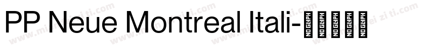 PP Neue Montreal Itali字体转换